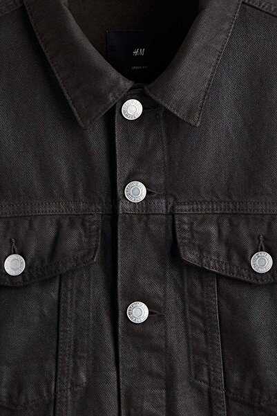 H&M Loose Fit Coated denim jacket