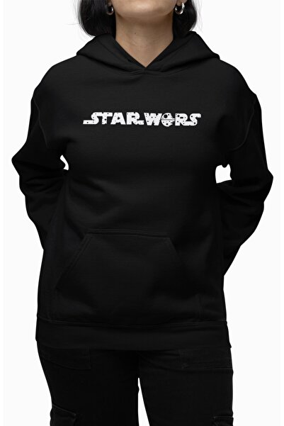 Fuddy Moda Unisex Anakin Back Printed Hooded Sweatshirt, Oversized Star Wars Themed Hoodie