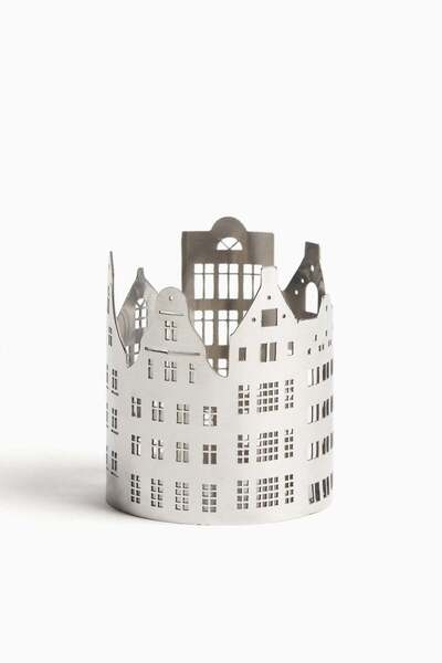 H&M Small cityscape tealight holder