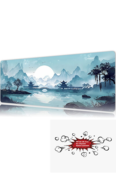 urzuva The Silent Pavilion 90x40 4MM Kalınlık Premium Gaming oyuncu mousepad,...
