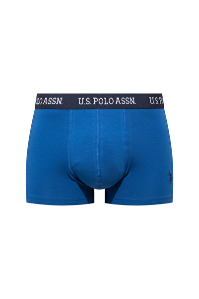 U.S. Polo Assn. 80651 Gri Melanj - Saks - Siyah 3 lü Boxer
