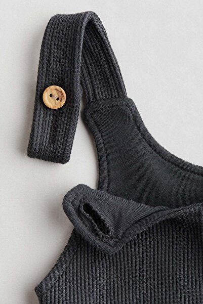 H&M Waffled cotton dungarees