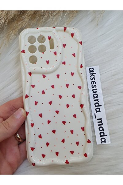 ZB Aksesuarda Moda Oppo Reno 5 Lite Compatible Heart Printed Patterned Case