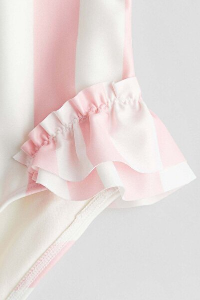 H&M Printed flounce-trimmed swimsuit