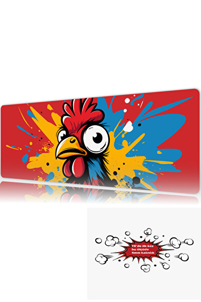 urzuva THE MAD BEAK 90x40 4MM Kalınlık Premium Gaming oyuncu mousepad, Anti S...