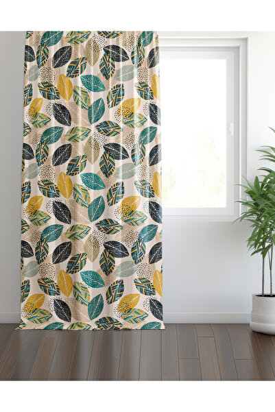 EsnafAli ستارة خلفية حديثة بنمط أوراق الشجر باللون الأخضر والأصفر