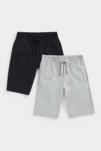 MOTHERCARE Black and Grey Jersey Shorts - 2 Pack