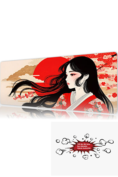 urzuva Silence Crimson Sun 2 90x40 4MM Kalınlık Premium Gaming oyuncu mousepa...