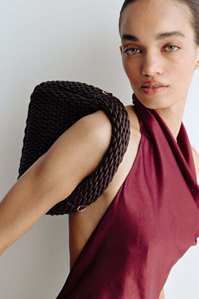 H&M Halterneck satin dress