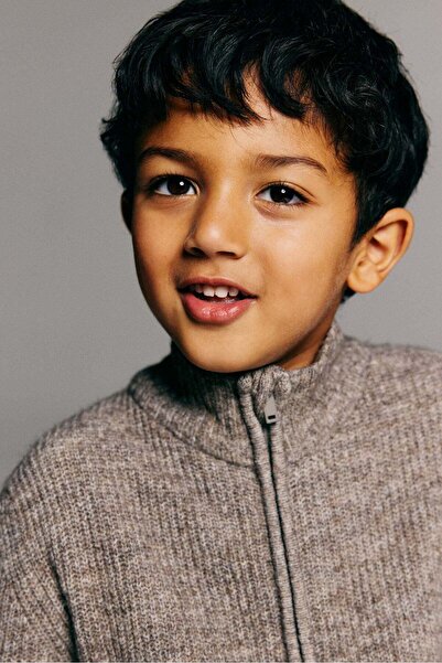 H&M Rib-knit zip cardigan