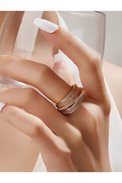 Inovius Inel Ajustabil cu Zirconiu, auriu - 91921