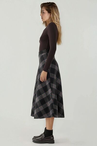 Hiccup A-Line Thick Midi Skirt