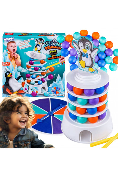 woopie Pinguinul pe Turn – Joc de Îndemânare și Echilibru