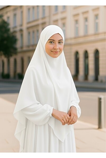 Atelier Cheval Umrah Suit, Hajj, Medina Silk Souffle Dress Veil Set, Women's Ferace Set, Dress Set (3 Pieces)