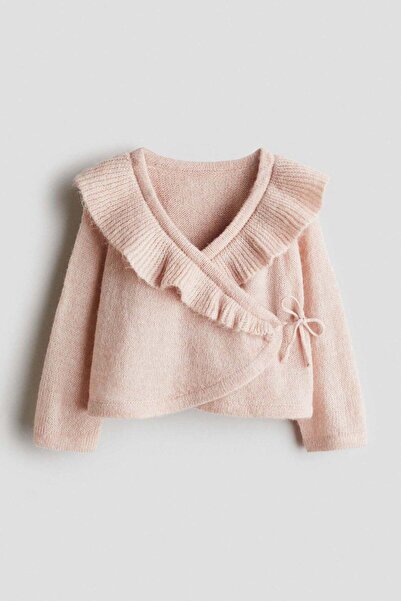 H&M Frill-trimmed wrapover cardigan