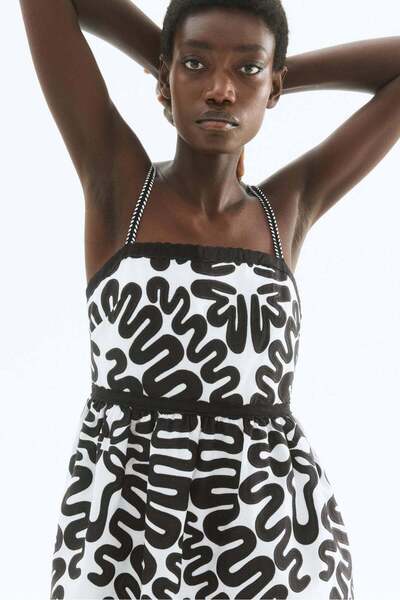 H&M Embroidered strappy dress