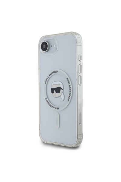Karl Lagerfeld Case compatible with IPhone 16e, IML MagSafe, White