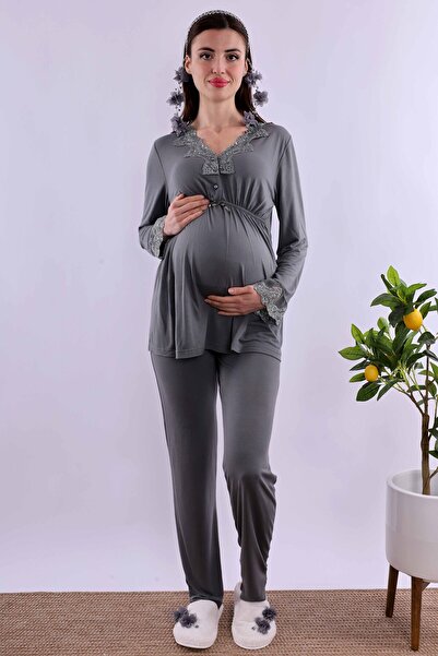 ByLohusa Smoked Maternity Pajama Set Effortt