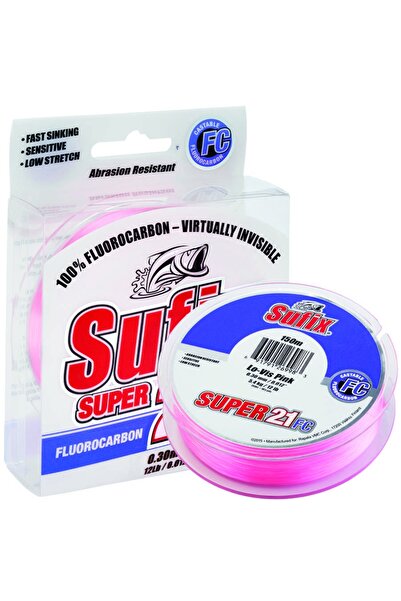 SUFIX خيط صيد فلوروكربون سوبر 21 شفاف - 0.25 مم - 100 متر - 5.9 كجم