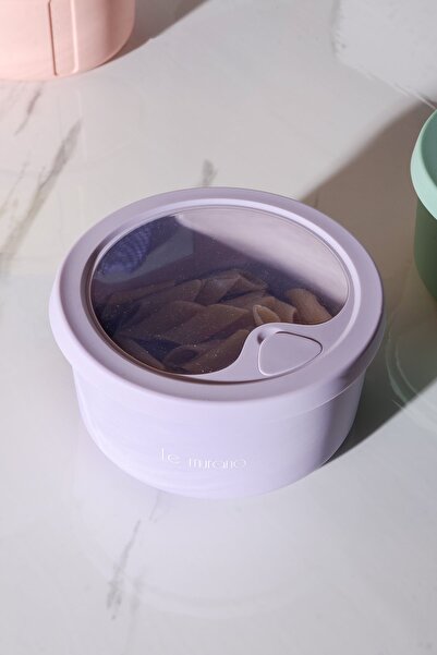 Le murano Pastel Air-Tight Round Silicone Storage Container 600 ml | Purple