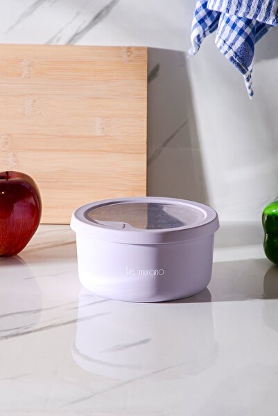 Le murano Pastel Air-Tight Round Silicone Storage Container 600 ml | Purple