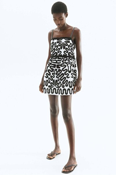 H&M Embroidered strappy dress