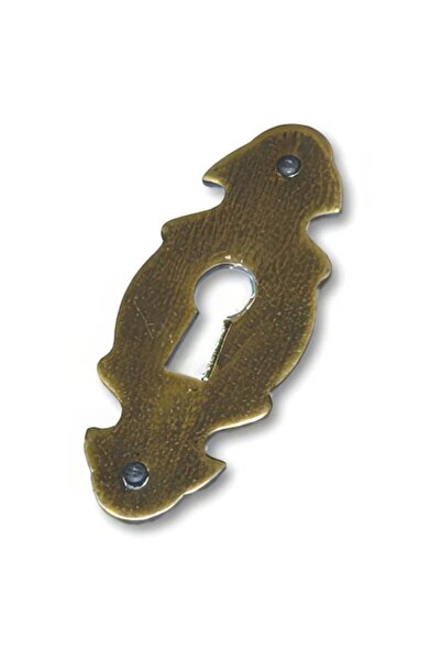 Sziferon Decorative key plate, steel, antique brass finish, 60x26 mm