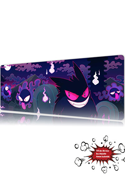 urzuva Gengar 90x40 4MM Kalınlık Premium Gaming oyuncu mousepad, Anti Slip XX...