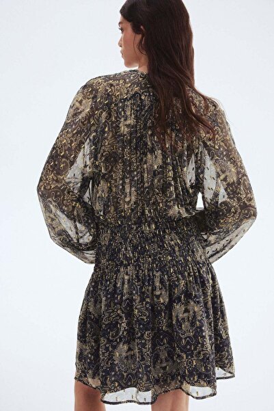 H&M Smocked chiffon dress