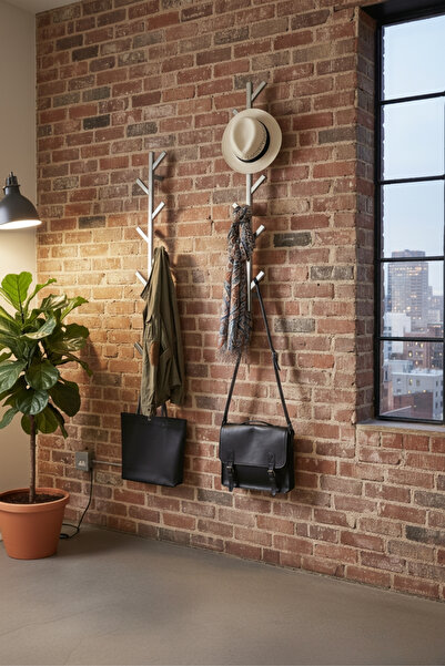 Grandmix Modern Duvara Monte Metal Vestiyer Portmanto Minimalist Tasarım Elbi...