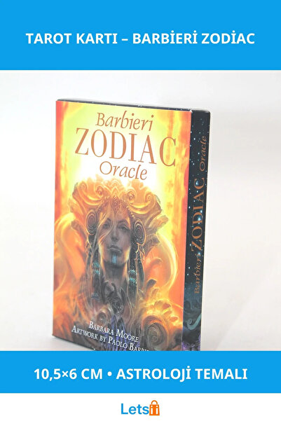Letsii بطاقة التارو الفلكية من باربيري زودياك مقاس 10.5×6 سم