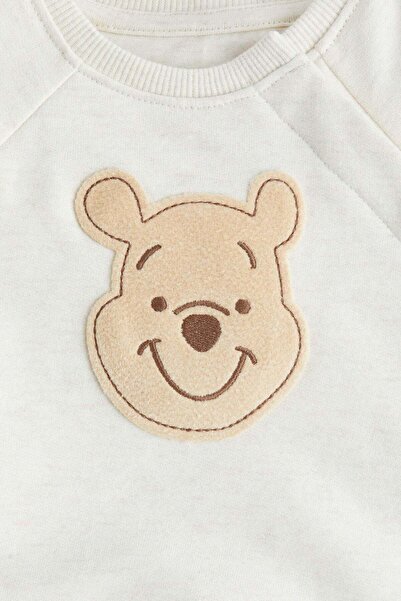 H&M 2-piece appliquéd sweatshirt set