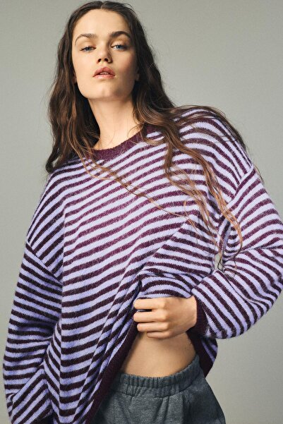 Pull & Bear Çizgili kazak