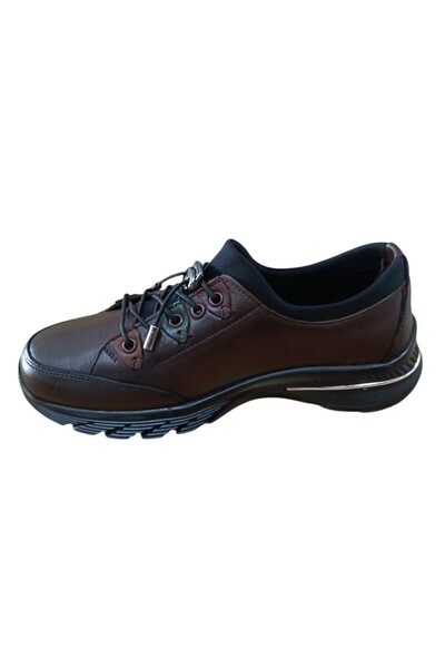 ahmet çağlar Palovit 027 Women's Genuine Leather Elastic Flat Sole Comfort Casual Shoes