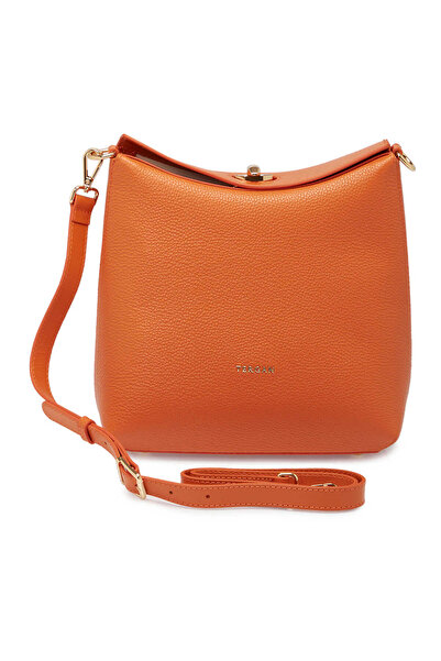 Tergan Turuncu Hakiki Deri Kadın El Çantası - S25Y1BC80407-L7I