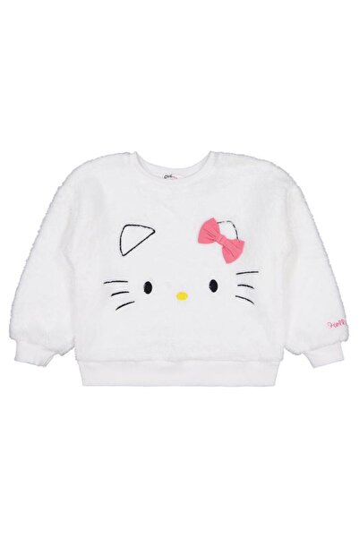 Hello Kitty 6-9 Yaş Sweatshirt - Ekru 7-8 Yaş