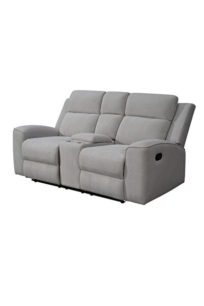 Danube Home Gardy 2-Seater Fabric Recliner - Light Grey, Stylish & Comfortable, 2-Year Warranty, 186x100x101cm
