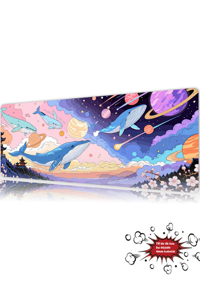urzuva Galactic Sakura 2 90x40 4MM Kalınlık Premium Gaming oyuncu mousepad, A...