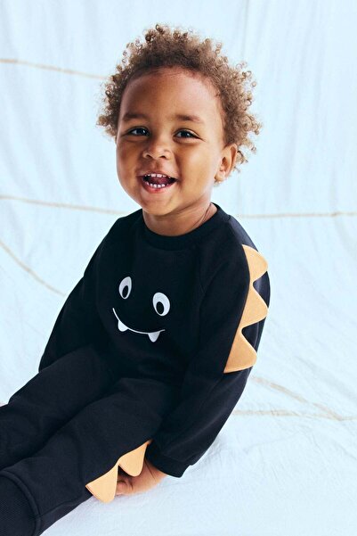 H&M 2-piece appliquéd sweatshirt set