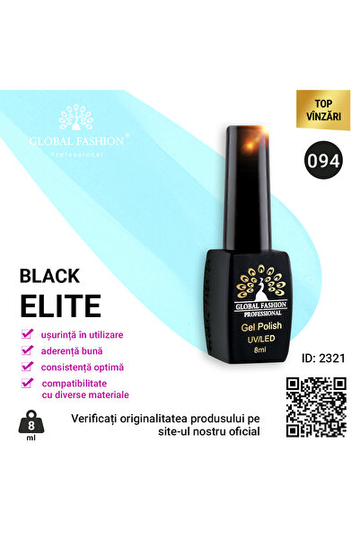 global fashion Set de 4 unități: Oja semipermanenta BLACK ELITE, 8 ml, 094