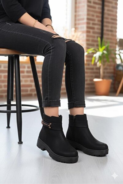 fort 1187 Comfortable Warm Lining Non-Slip Sole Zippered Women's Boots