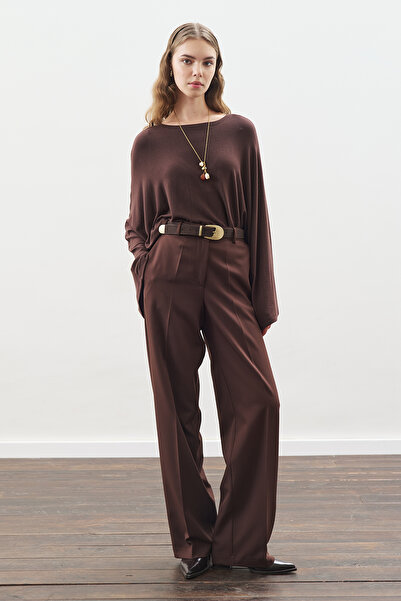 Manuka Cape Style Blouse Bitter Brown