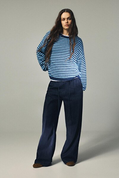 Pull & Bear Çizgili kazak