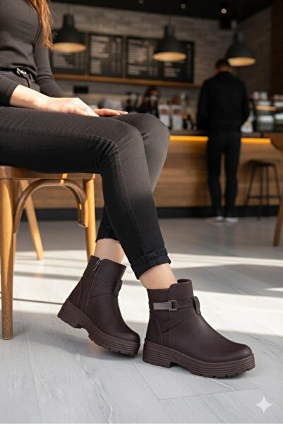 fort 1186 Comfortable Warm Lining Non-Slip Sole Zippered Women's Boots