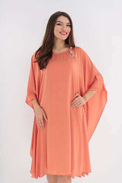 Vanessa Line RO Peach-pink veil dress