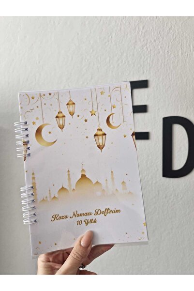 ETİKETİM Kaza Namazı Defteri Gold 10 YILLIK-A5 BOYUTU-SPİRALLİ