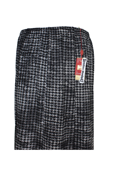 HESNA Women's Ecem Quality Oversized Size 8 Piece Elastic Winter Black Skirt