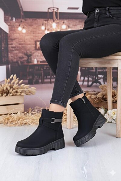 fort 1186 Comfortable Warm Lining Non-Slip Sole Zippered Women's Boots