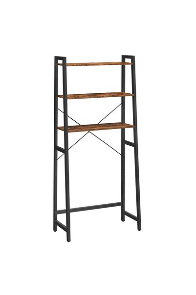 Artool Raft de baie deasupra toaletei, Artool, PAL și oțel, 3 rafturi, maro r...