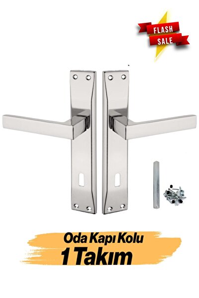 Nobel Yeni Aynalı Avanti Oda Kapı Kolu - Nikel Saten Renk - 1 Kapı içindir, Takım olarak gönderilir